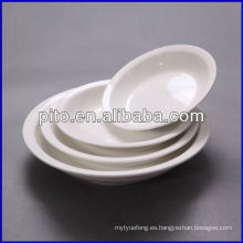 Fábrica de porcelana de P & T, platos de sopa de porcelana, platos redondos y profundos